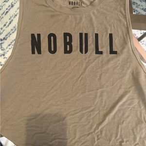 NOBULL Army green Muscle Tank with Black Chest Logo